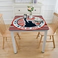 thumbnail image 3 of HAOXIT Labor Day Tablecloth Party Decorations, USA Flag Printed Cotton Table Cover, Star Stripe Square Table Cover Décor, for Veterans Day Home 60''x60'', 3 of 7