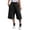 AQ17_Black, variant on Womens Wide Leg Sweat Bermuda Shorts Drawstring Elastic Waist Hem Casual Lounge Shorts with Pockets Coffee L