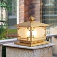 thumbnail image 5 of Lámpara de poste LED para exteriores OUTELA de latón clásico para jardín, luz de paisaje, pilar de patio simple, IP65, resistente al agua, estilo retro, 5 of 5