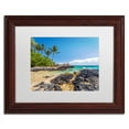 thumbnail image 2 of Trademark Fine Art 'Tropical Beach' Canvas Art by Pierre Leclerc, White Matte, Wood Frame, 2 of 4