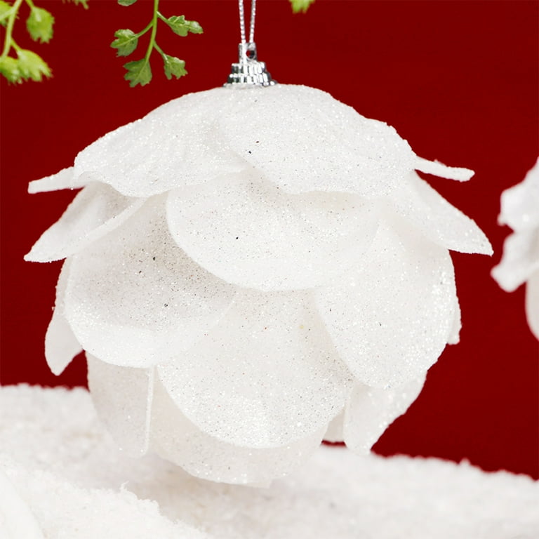 1 Box Christmas Ornaments Eye-catching Unique Shape Styrofoam Lanyard Type Christmas Balls for Home Clear Polystyrene St