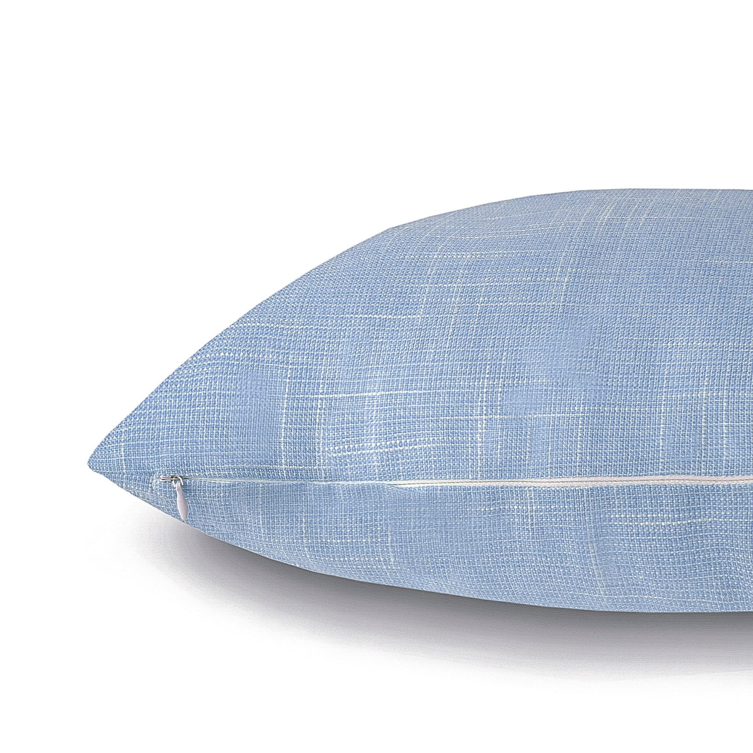 Phantoscope Soft Textured Linen-Look Decorative Throw Pillow, 20 x 20 in, Sky Blue, 1 Pack
