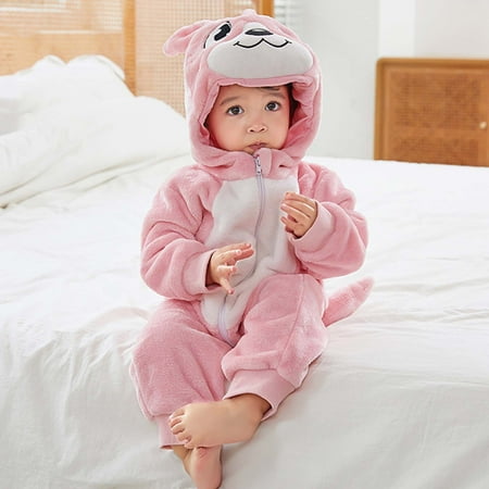 

Clearance Sales Online Deals Juebong Unisex Baby Romper Winter And Autumn Flannel Jumpsuit Animal Cosplay Outfits Pink 12-18 Months