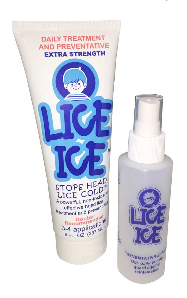 Lice Ice Natural Head Lice Treatment Gel w/Sprayer, Bed Bugs. LiceIceSpray8Oz.