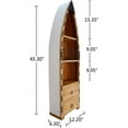 thumbnail image 3 of Aecipl Solid Wood Boat Shelf Decorative Nautical Wall Decor Beach Themed Bookcase Large Wooden 3-Tier Display Shelves for Home Kitchen Bedroom Living Room (45.3" H), 3 of 14