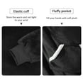 thumbnail image 3 of Wearable Sherpa Blanket Hoodie with Pocket, Double-Sided Plush & Flannel, Oversized Hood, 3 of 19