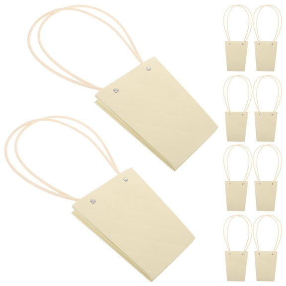 Masteelf 10pcs Flower Bouquet Bags With Handle For Flower Arrangements Present Packaging And Floral Displays Flower Bouquet Boxes Craft Paper Present Bag