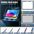 thumbnail image 5 of MoKo Case for iPad 11-inch (A16) 11th Generation Case 2025/ iPad 10th Generation Case with Pencil Holder 2022 10.9", Built-in Screen Protector Clear Back, Multi Angle Viewing Stand, Navy Blue, 5 of 9