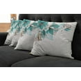 thumbnail image 2 of Ambesonne Retro Throw Pillow Cover 4 Pack, Flowers Buds Leaf, 16", Teal Pale Green, 2 of 6