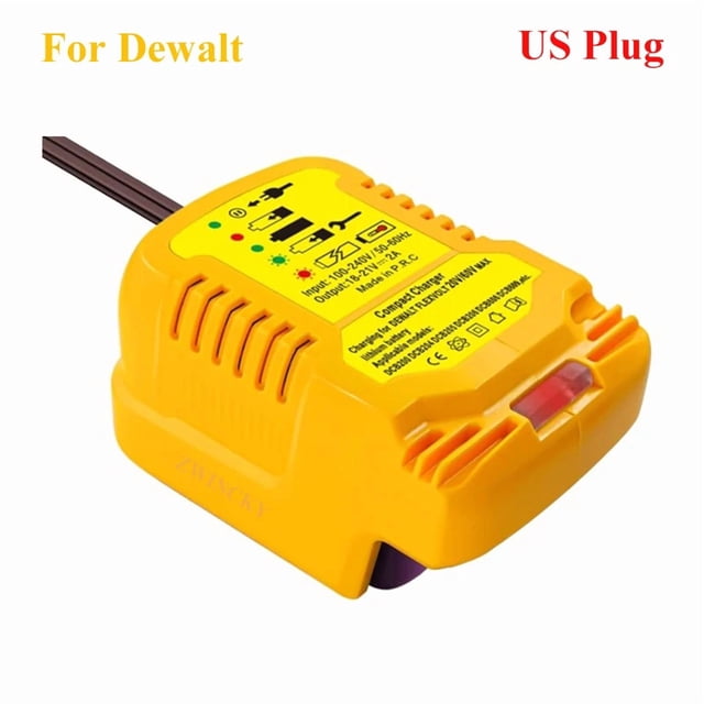 Enchufe US Charger para de*walt Batería Li-ion de 20V/60V DCB181 DCB180 DCB200 Portátil Mini Rápido Charger con Indicador LED