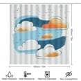 thumbnail image 2 of Shower Curtain Set 4 Piece include Shower Curtain and Rugs and Non Slip U Shaped Toilet Rugs Luxury Bathroom Decor Hand Drawing Cloud, 2 of 5