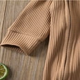 thumbnail image 4 of Newborn Infant Baby Boys Girls Romper With Zipper Ribbed Jumpsuit Kids Pajamas Clothes, 4 of 6