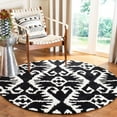 thumbnail image 2 of SAFAVIEH Wyndham Dzvonko Southwestern Wool Area Rug, Black/Ivory, 8' x 10', 2 of 10
