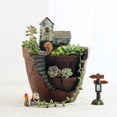 thumbnail image 4 of 7.48x5.3x6.1" Resin Sky Garden Succulent Herb Planter Flower Basket Pot Trough Box Plant, 4 of 5