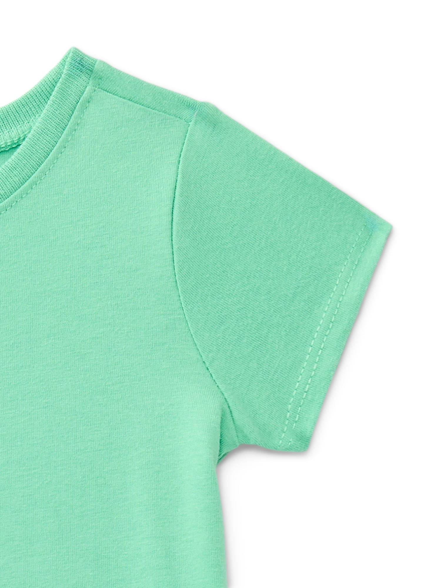Wonder Nation Baby Girls Crewneck Short-Sleeve Tee, Sizes 0/3M-24M