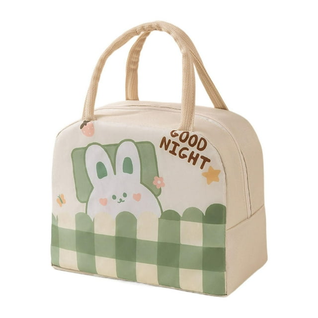 Fiambrera con aislamiento, bolsa térmica, fiambrera térmica portátil bonita multifuncional para estudiantes, bolsa Bento para alimentos,