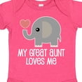thumbnail image 4 of Inktastic Great Aunt Loves Me Elephant Boys or Girls Baby Bodysuit, 4 of 5