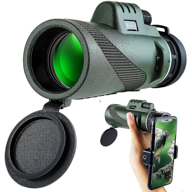 Telescopio monocular JINMJMXG de Alta definición con soporte para teléfono inteligente y trípode