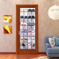 thumbnail image 3 of Shoe Organizer Hanging Over the Door  24 Large Mesh Pockets Shoe Storage with 4 Hooks for Bedroom Closet  59 X 21.6  WHITE, 3 of 6