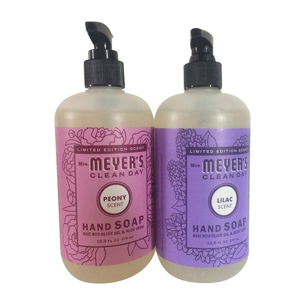 mrs meyer's clean day limited edition hand soap bundle (lilac and peony