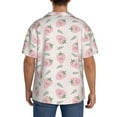 thumbnail image 7 of Goofa Floral Strawberr Printed Men's Casual Short-sleeved Shirt,Lightweight Breathable Button-down,Summer Casual men's top,Versatile Fashion shirt-Medium, 7 of 7