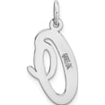 thumbnail image 5 of 14K White Gold Large Script Letter O Initial Charm Made In United States yc663o, 5 of 6