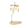 thumbnail image 3 of Fiudx Bandeja Giratoria para Velas, Diseño de Acero Inoxidable Dorado, Elegante Soporte para Aromaterapia, Pieza Decorativa Romántica, Ideal para Navidad, Bodas o Fiestas, Tamaño 18 X 13 X 10,5 Cm., 3 of 7