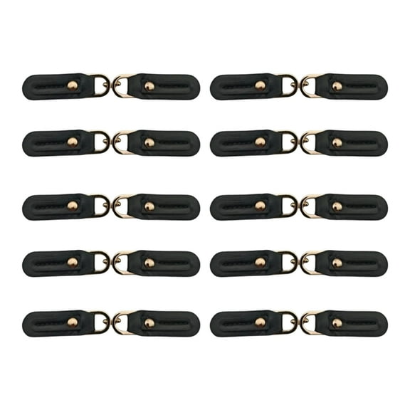 10Pcs Leather Sew On Toggles Closures with Metal Button For Knitwear Windbreaker Padded Jackets Woolen Coat Sewing Craft