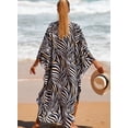 thumbnail image 3 of EDOLYNSA Plus Size Kaftan Dresses for Women Print Swimwear Cover up Beach Caftan Robe Maxi Loungewear, 3 of 6