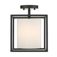 thumbnail image 3 of Golden Lighting Manhattan 1-light Semi-Flush Mount in Matte Black, 3 of 5