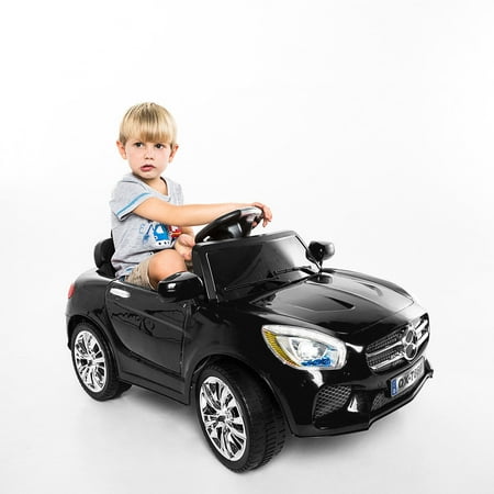 Costway 6V Kids Ride On Car RC Remote Control Battery Powered w/ LED Lights MP3 Black
