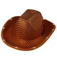 thumbnail image 7 of Light up LED Flashing Sequin Cowboy Hat (Orange) – Sparkly Glitter Cowgirl Hat for Disco, Birthday, Party by PartyGlowz, 7 of 7
