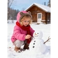 thumbnail image 3 of Aideaone Baby Toddler Winter Fleece Coat Boys Girls Cute Bear Ear Hooded Jackets with Pockets 6M-5T, 3 of 6