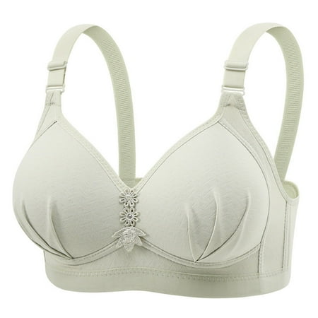 Clearance DondPO Womens Bras Front Underwear Sexy No Wire Bra Fashionable Women s Comfortable and Breathable Tank Top Bra Push Up Bras Bras for Women Green 44