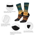 thumbnail image 6 of Goofa Sunset Desert Journey Printed Men's Crew Socks, Soft Durable Breathable Moisture-Wicking with Odor Control Cotton socks, 6 of 9