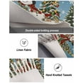 thumbnail image 4 of Blue Snowman Christmas Area Rug 3x5 Living Room Rug with Tassel Woven Cotton Entryway Rugs Washable Bedroom Rugs Aesthetic Nursery Carpet Gifts Xmas Tree Winter Snowflake Floor Mat for Laundry Room, 4 of 5