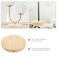 Zonhebin Desk Lamp Base Replacement Table Base Round Wooden Table Lamp