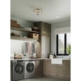 thumbnail image 3 of Vinings Collection Three-Light Brushed Nickel and Grey Washed Oak Flush Mount Ceiling Light, 3 of 4