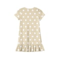 thumbnail image 3 of Abcomgle Girls Summer Dress Size 7-8 Casual A-Line Short Sleeve Midi Dress Polka Dot Pleated Ruffle Hem Swing Sundresses with Pockets for 4-14t Kids, 3 of 4