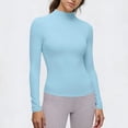 thumbnail image 5 of Weikingp Tight Long Sleeve Shirts For Women，Long Sleeve Shirts Long Sleeve Shirts Long-Sleeve Compression Shirts For Women Gym Workout Tops Crew Neck Business Casual Outfits Blue XL, 5 of 8