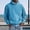 Blue, variant on Men Vintage Hoodie Washed Distressed Pullover Long Sleeve Sweatshirt Retro Casual Street Sweatshirts Pockets