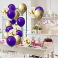 thumbnail image 6 of Purple Gold Confetti Latex Balloons,50pcs 12 inch Dark Purple and Gold Metallic Chrome Party Balloons for Birthday, Baby Shower, Wedding, Anniversary and Festival Ceremony Decoration, 6 of 7