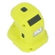 thumbnail image 5 of Adaptador de batería Puertos USB duales Convertidor de adaptador de batería de iones de litio con luces LED 18V 14.4V, 5 of 8