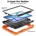 thumbnail image 4 of for iPad Air 11 inch (2026 M4/2025 M3/2024 M2) Case, 3in1 Heavy Duty Shockproof Tablet Case with Stand, Shoulder Strap, Orange, 4 of 7