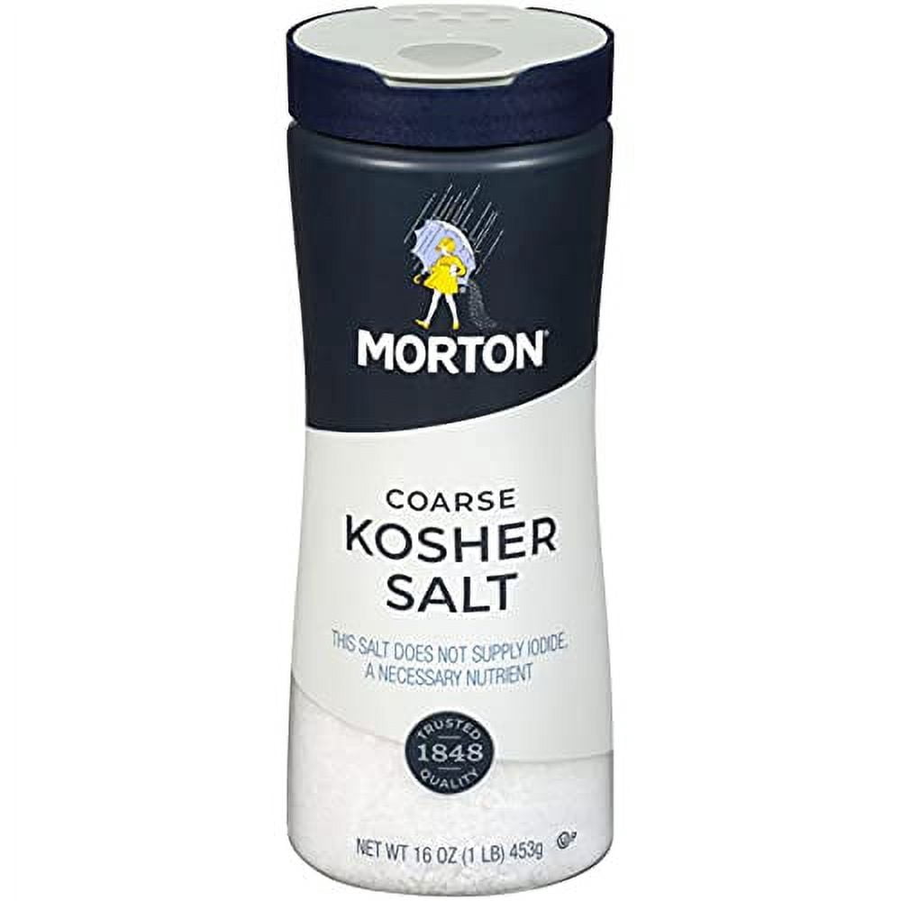 Morton Kosher Salt, Coarse, 16 Ounce (Pack of 6)