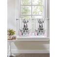 thumbnail image 4 of Grey Yak 2 Panel Kitchen Curtains for Small Windows, Pink Blue Bubbles Bathtub Vintage Wooden Bathroom Tier Curtain, Short Window Treatment for Bedroom/Living Room 55"x36", 4 of 6
