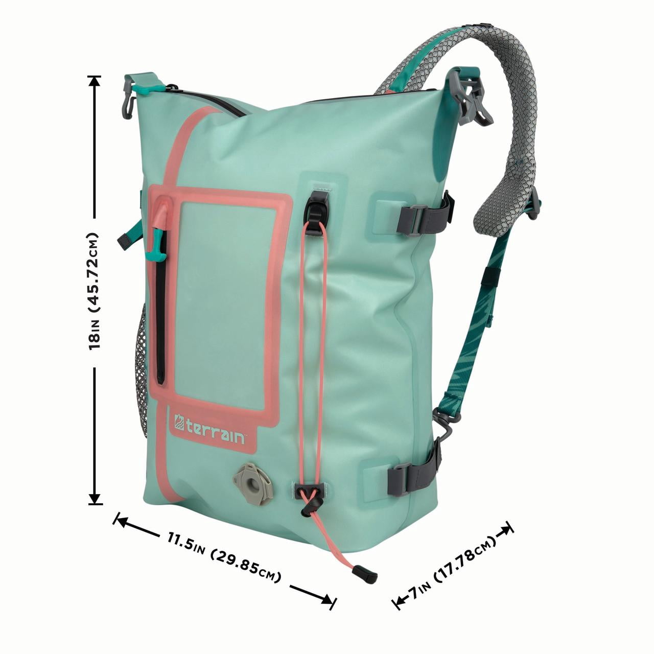 Terrain™ Adventure Waterproof Sling Pack, Sea Breeze & Salmon