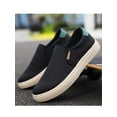 thumbnail image 5 of MAWCLOS Mens Loafers Slip On Sneakers Low Top Flats Men's Canvas Shoe Work Comfortable Round Toe Walking Shoes Black 9.5, 5 of 8