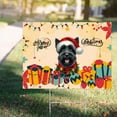 thumbnail image 4 of Merry Christmas Santa Scottish Terrier Scarf Twinkling Lights Xmas Holiday Yard Sign Scottie Dog Lover Gifts Outdoor Home Lawn Garden Porch Decor - 00022, 4 of 5