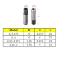 thumbnail image 2 of 1pcs 3.175 4 6 6.35 CNC Adapter Collet Shank CNC Router Tool Adapters Holder Milling Cutter Conversion Chuck, 2 of 6